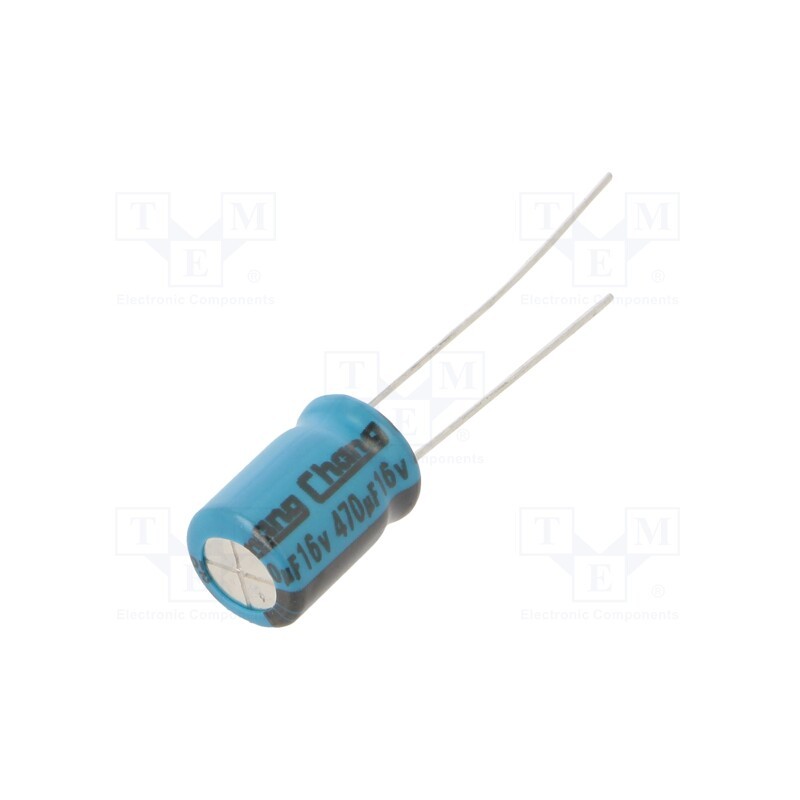 10 pcs x CHANGZHOU HUAWEI ELECTRONIC - LE1C471MF115A00CE0 - Capacitor: electrolytic, THT, 470uF, 16VDC, Ø8x11.5mm, Pitch: 3.5mm