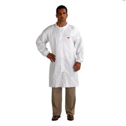 1 pcs - 3M White Unisex Visitor Coat, M