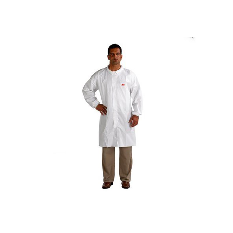 1 pcs - 3M White Unisex Visitor Coat, M