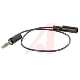 1 pcs - Mueller Electric Crocodile Clip Lead, 10A, 300V, Black, 300mm Lead Length