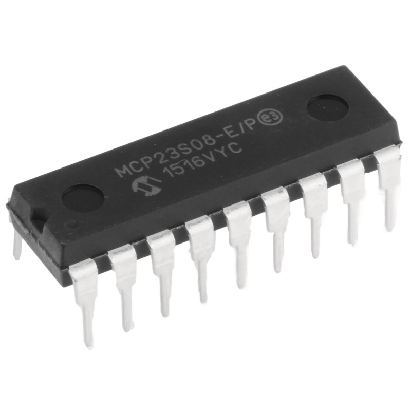 5 pcs - Microchip 8-Channel I/O Expander SPI 18-Pin PDIP, MCP23S08-E/P