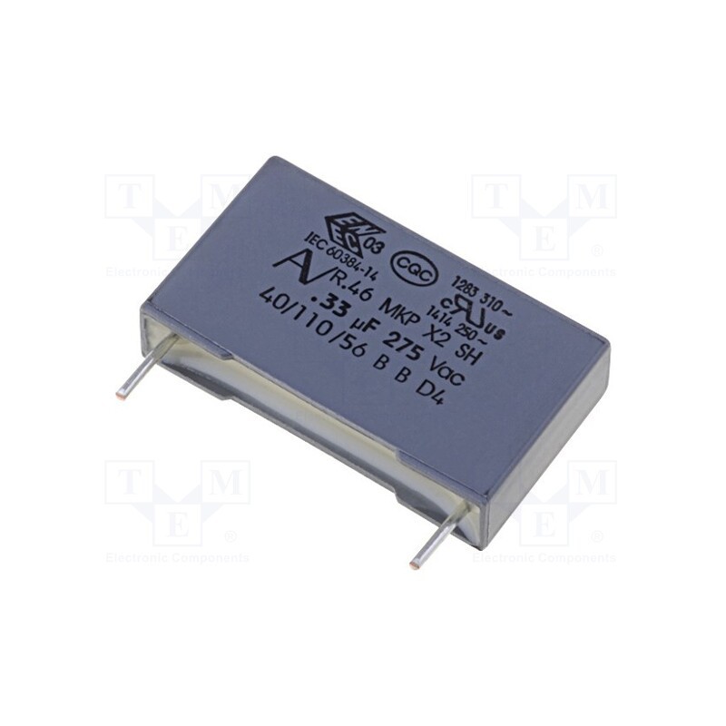 5 pcs x KEMET - R46KN333000N0K - Capacitor: polypropylene, 330nF, 26.5x6x15mm, THT, ±10%, 22.5mm