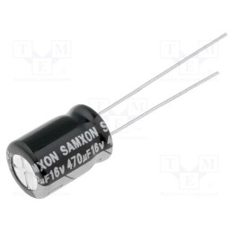 10 pcs x SAMXON - EGT477M1CF12RR4HP-R - Capacitor: electrolytic, low ESR, THT, 470uF, 16VDC, Ø8x12mm, ±20%