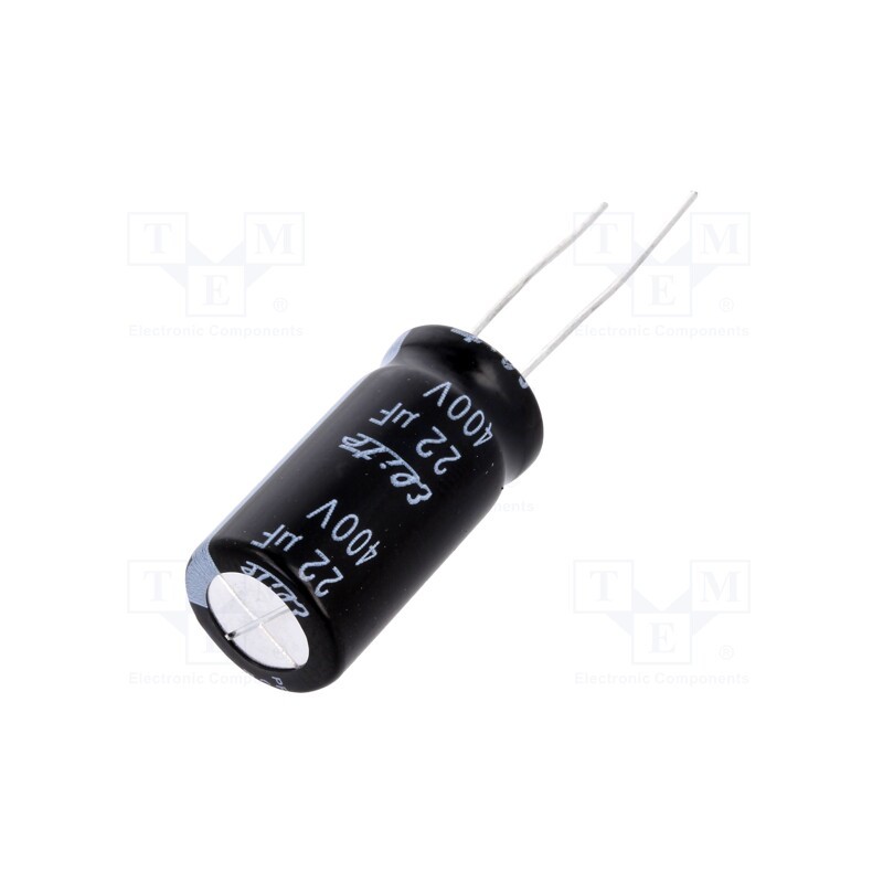 5 pcs x Elite - PF2G220MNN1225 - Capacitor: electrolytic, THT, 22uF, 400VDC, Ø12.5x25mm, Pitch: 5mm