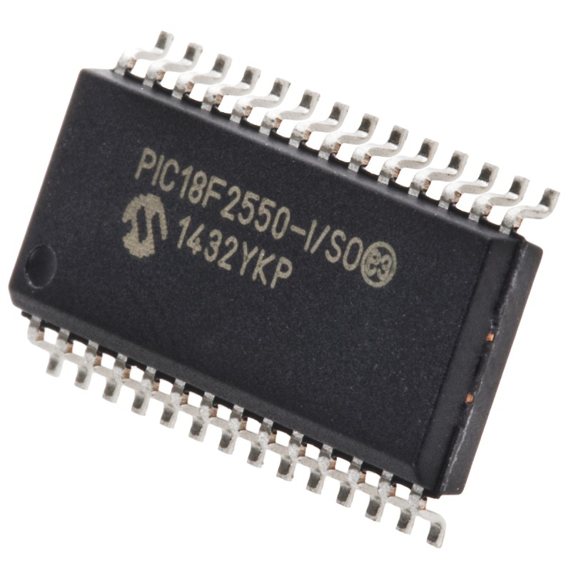 25 pcs - Microchip PIC18F2550-I/SO, 8bit PIC Microcontroller, PIC18F, 48MHz, 32 kB, 256 B Flash, 28-Pin SOIC