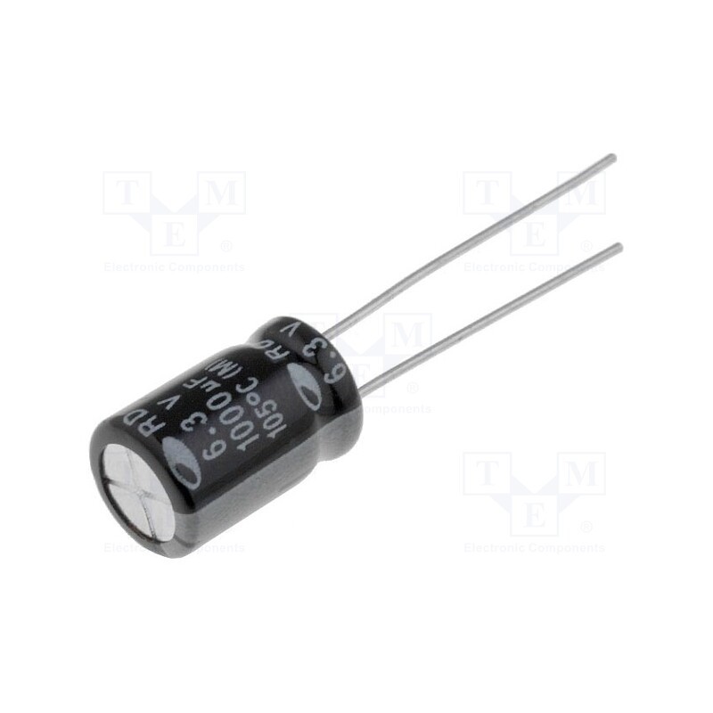 5 pcs x SAMWHA - RD0J108M0811MBB - Capacitor: electrolytic, THT, 1000uF, 6.3VDC, Ø8x11.5mm, ±20%