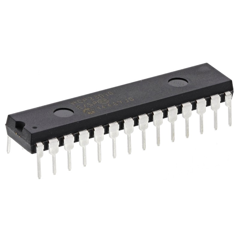 5 pcs - Microchip 16-Channel I/O Expander I2C 28-Pin SPDIP, MCP23018-E/SP