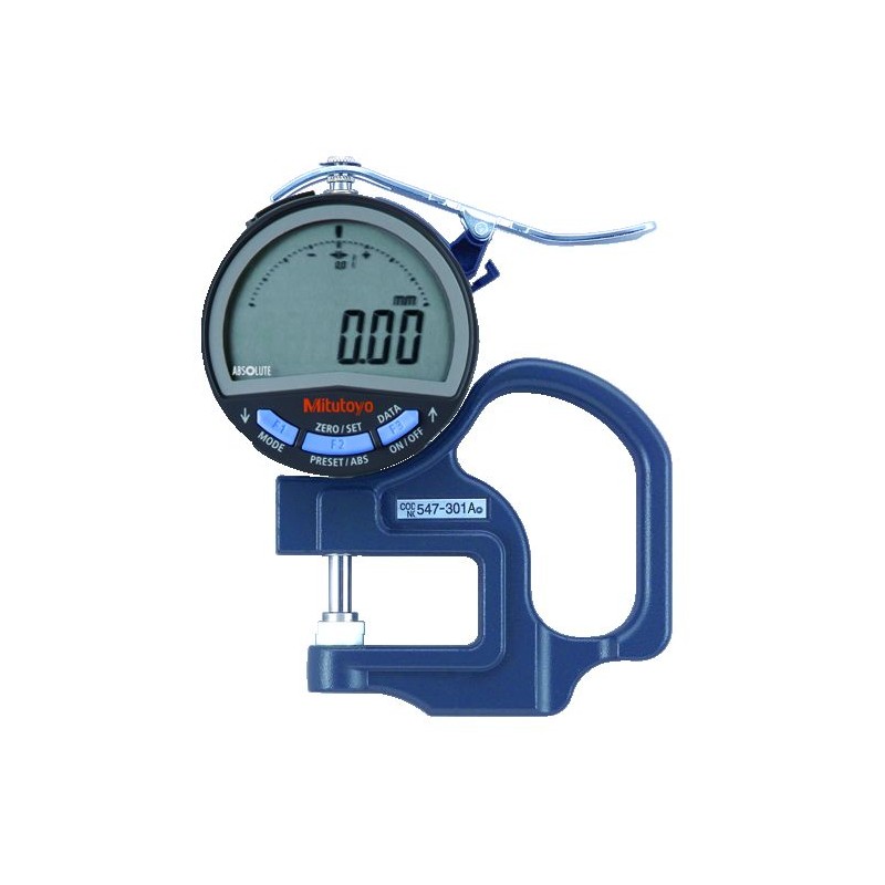 1 pcs - Mitutoyo 547 Thickness Gauge, 0mm - 10mm, ±20 μm Accuracy, 0.01 mm Resolution, LCD Display