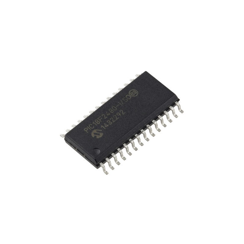 25 pcs - Microchip PIC18F2480-I/SO, 8bit PIC Microcontroller, PIC18F, 40MHz, 16 kB, 256 B Flash, 28-Pin SOIC