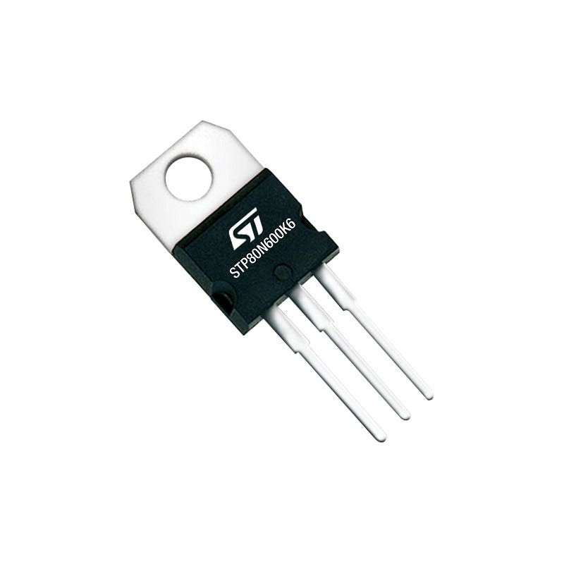 10 pcs - Quad GaN N-Channel MOSFET, 7 A, 7 A, 3-Pin TO-220 STMicroelectronics STP80N600K6
