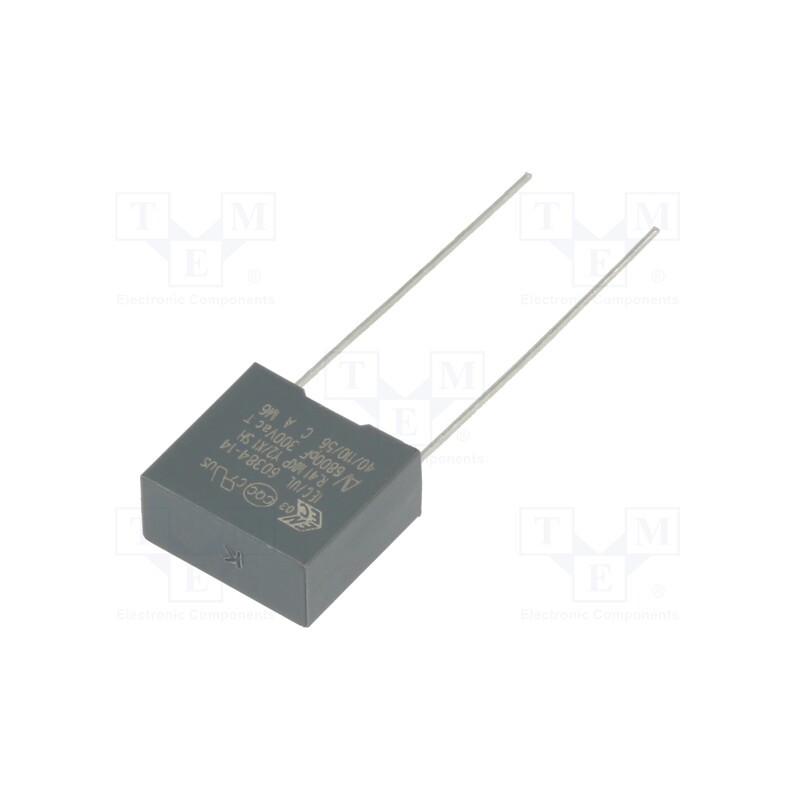 10 pcs x KEMET - R413F168050T0K - Capacitor: polypropylene, 6.8nF, 13x12x6mm, THT, ±10%, 10mm, 300VAC