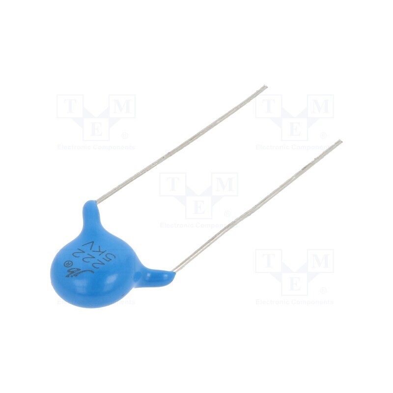 10 pcs x Jb Capacitors - JYC3H222MDF085000B - Capacitor: ceramic, 2.2nF, 5kVDC, Y5V, -20÷80%, 10mm
