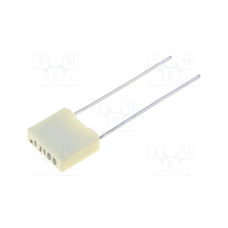 10 pcs x KEMET - R82EC3100DQ70J - Capacitor: polyester, 100nF, 63VAC, 100VDC, 5mm, ±5%, 7.2x2.5x6.5mm