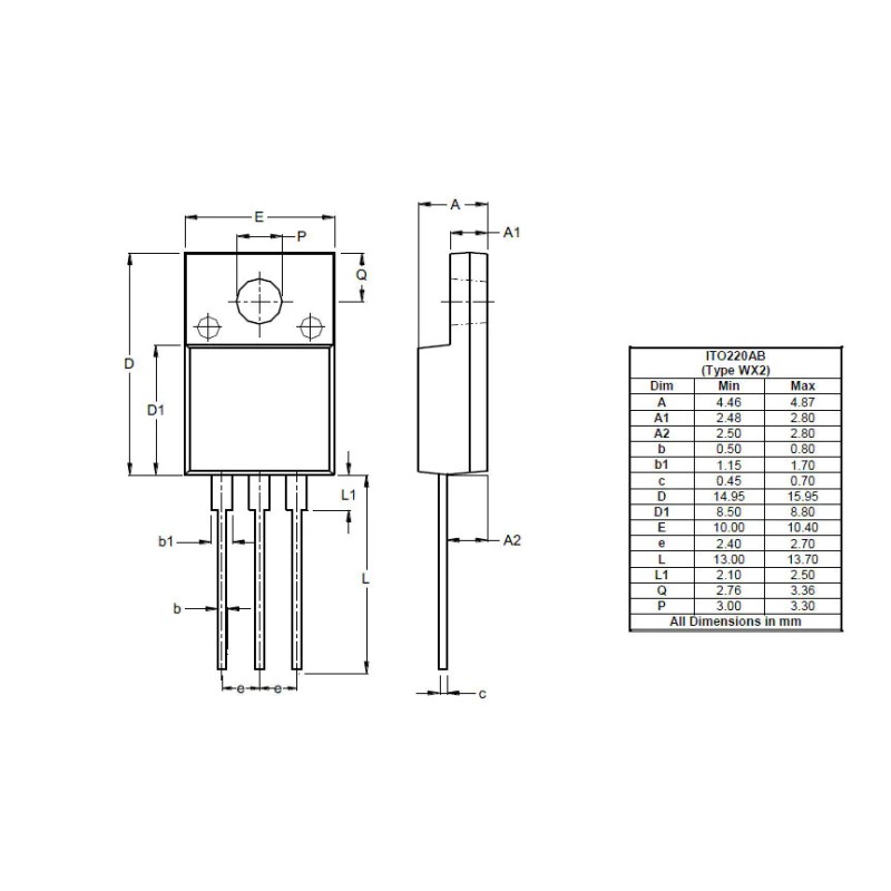 20 pcs - Diodes Inc 400V Rectifier & Schottky Diode, ITO220AB STPS2040
