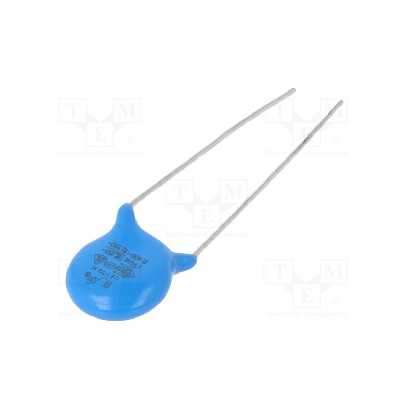 10 pcs x Jb Capacitors - JYAA2102KCB105000B - Capacitor: ceramic, Y2, 1nF, 300VAC, Y5P, ±10%, 7.5mm