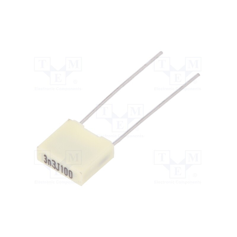 10 pcs x KEMET - R82EC1330Z350J - Capacitor: polyester, 3.3nF, 63VAC, 100VDC, 5mm, ±5%, 7.2x2.5x6.5mm
