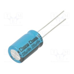 10 pcs x CHANGZHOU HUAWEI ELECTRONIC - LE1H221MG160A00CE0 - Capacitor: electrolytic, THT, 220uF, 50VDC, Ø10x16mm, Pitch: 5mm