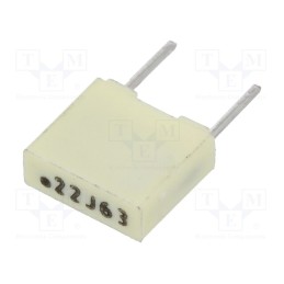 10 pcs x KEMET - R82DC3220AA60J - Capacitor: polyester, 220nF, 40VAC, 63VDC, 5mm, ±5%, 7.2x2.5x6.5mm