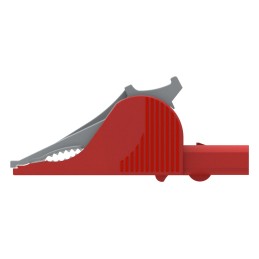 1 pcs - Electro PJP Alligator Clip, Nickel-Plated Steel Contact, 36A, Red