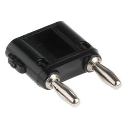 1 pcs - Fluke Black Male Banana Plug, Screw Termination, 15A, 5000V, Nickel Plating