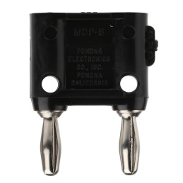 1 pcs - Fluke Black Male Banana Plug, Screw Termination, 15A, 5000V, Nickel Plating