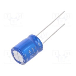 10 pcs x Jb Capacitors - JRG0J821M05001000120000B - Capacitor: electrolytic, THT, 820uF, 6.3VDC, Ø10x12mm, Pitch: 5mm