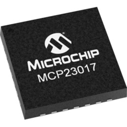 5 pcs - Microchip 16-Channel I/O Expander I2C 28-Pin QFN, MCP23017T-E/ML