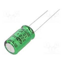 10 pcs x SAMWHA - RB2D106M10016BB - Capacitor: electrolytic, THT, 10uF, 200VDC, Ø10x16mm, ±20%, 1000h