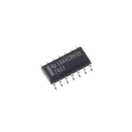 5 pcs - Texas Instruments SN7407D Hex-Channel Buffer & Line Driver, Open Collector, 14-Pin SOIC