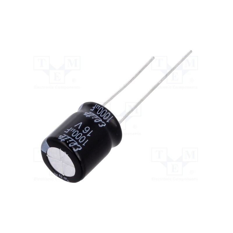 10 pcs x Elite - PF1C102MNN1012 - Capacitor: electrolytic, THT, 1000uF, 16VDC, Ø10x12mm, Pitch: 5mm