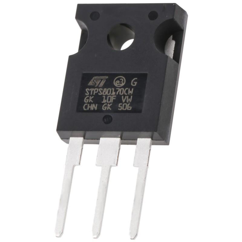 5 pcs - STMicroelectronics 170V 80A, Dual Schottky Diode, 3-Pin TO-247 STPS80170CW