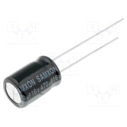 20 pcs x SAMXON - EKM477M1CF12RRSHP - Capacitor: electrolytic, THT, 470uF, 16VDC, Ø8x12mm, Pitch: 3.5mm