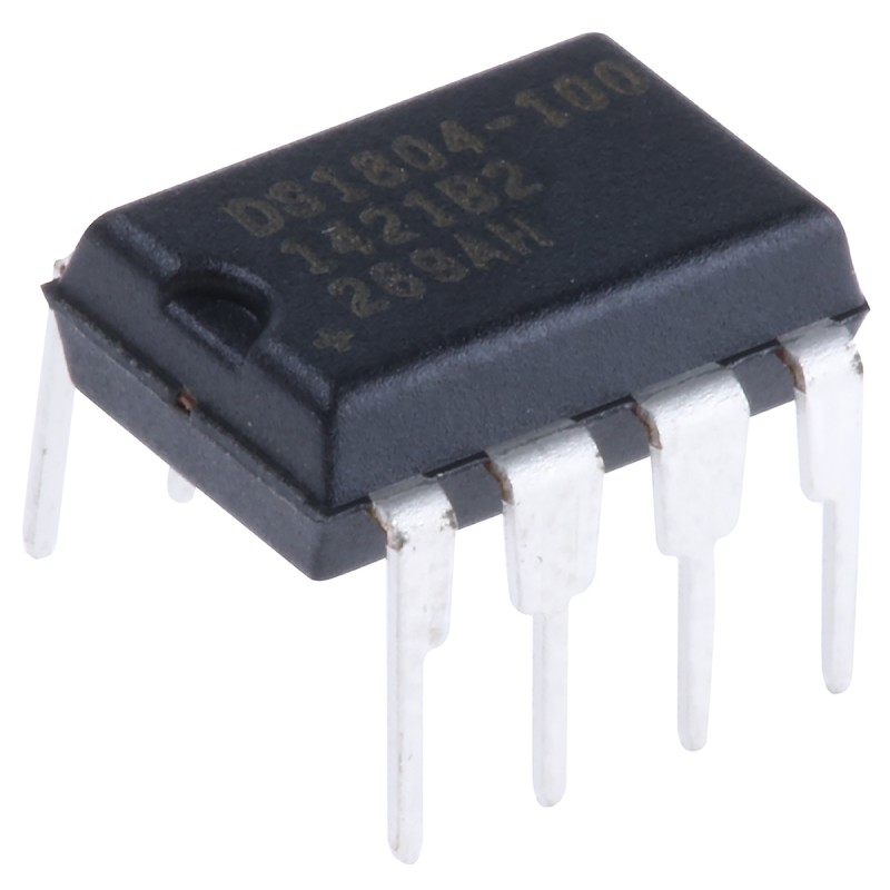 5 pcs - DS1804-100+, Digital Potentiometer 100kΩ 100-Position Linear Increment/Decrement 8 Pin, PDIP