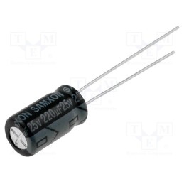 20 pcs x SAMXON - EKM227M1EE11RRSHP - Capacitor: electrolytic, THT, 220uF, 25VDC, Ø6.3x11mm, Pitch: 2.5mm