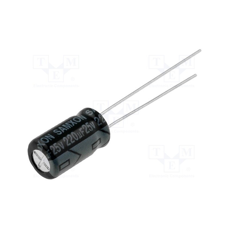 20 pcs x SAMXON - EKM227M1EE11RRSHP - Capacitor: electrolytic, THT, 220uF, 25VDC, Ø6.3x11mm, Pitch: 2.5mm