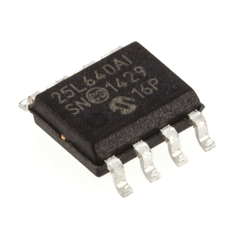 5 pcs - Microchip 25LC640A-I/SN, 64kbit Serial EEPROM Memory, 100ns 8-Pin SOIC Serial-SPI