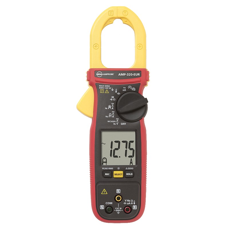 1 pcs - Beha-Amprobe AMP 320 Clamp Meter, 600A dc, Max Current 600A ac CAT III 600V With RS Calibration