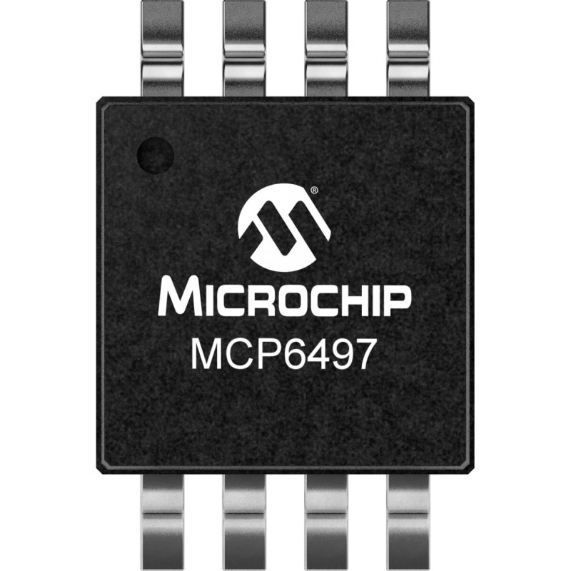 5 pcs - MCP6497-E/MS Microchip, Operational Amplifier, Op Amp, RRIO, 30MHz, 1.8 - 5.5 V, 8-Pin MSOP