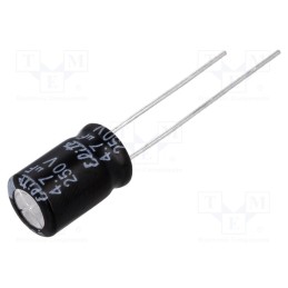 10 pcs x Elite - PF2E4R7MNN0812 - Capacitor: electrolytic, THT, 4.7uF, 250VDC, Ø8x11.5mm, ±20%, 2000h