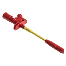 1 pcs - Hirschmann Test & Measurement Red Grabber Clip with Split Clamp, 10A, 1kV, 4mm Socket