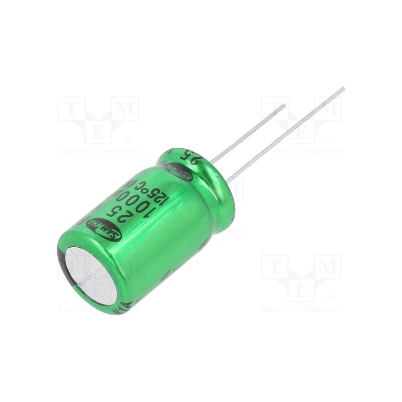 10 pcs x SAMWHA - RB1E108M12020BB - Capacitor: electrolytic, THT, 1000uF, 25VDC, Ø12.5x20mm, ±20%