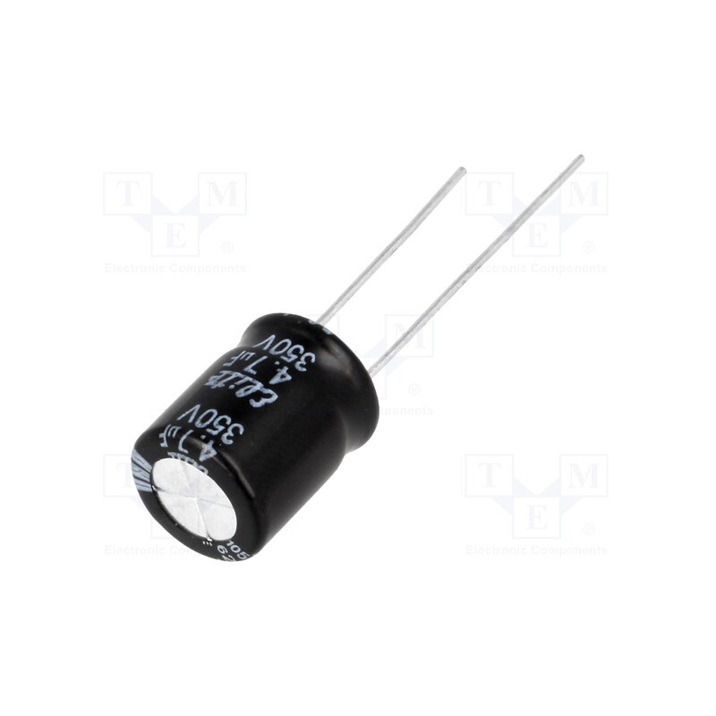10 pcs x Elite - PF2V4R7MNN1012 - Capacitor: electrolytic, THT, 4.7uF, 350VDC, Ø10x12.5mm, Pitch: 5mm