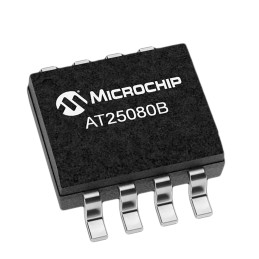 50 pcs - Microchip AT25080B-SSHL-B, 8kbit EEPROM Memory Chip, 80ns 8-Pin SOIC-8 Serial-SPI