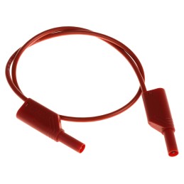 1 pcs - Hirschmann Test & Measurement Test lead, 16A, 1000V ac/dc, Red, 50cm Lead Length