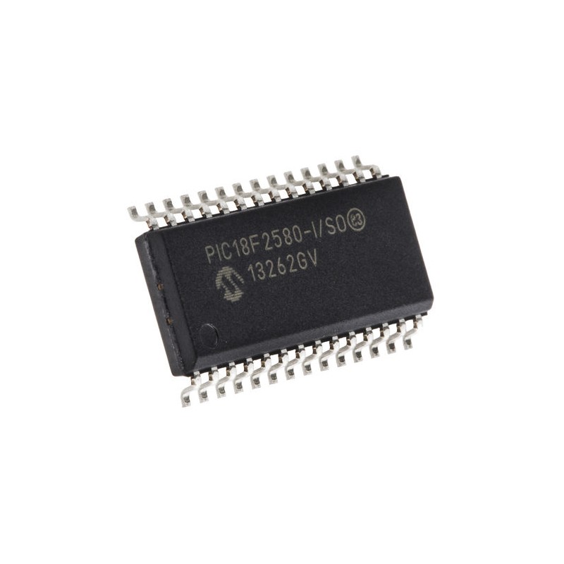 25 pcs - Microchip PIC18F2580-I/SO, 8bit PIC Microcontroller, PIC18F, 40MHz, 32 kB, 256 B Flash, 28-Pin SOIC