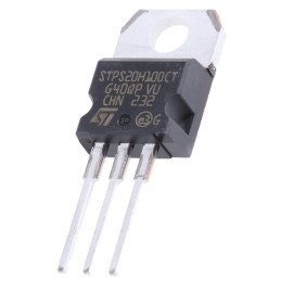 10 pcs - STMicroelectronics 100V 20A, Dual Schottky Diode, 3-Pin TO-220AB STPS20H100CT