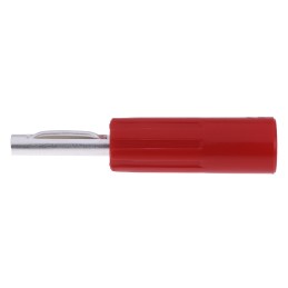 1 pcs - RS PRO Red Male Banana Connectors, 4 mm Connector, Crimp, Screw, Solder Termination, 16A, 50V, Nickel Plating