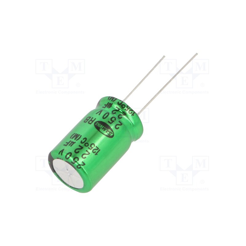 10 pcs x SAMWHA - RB2E226M12020PL - Capacitor: electrolytic, THT, 22uF, 250VDC, Ø12.5x20mm, ±20%, 1000h