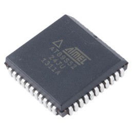 2 pcs - Microchip AT89S52-24JU, 8bit 8051 Microcontroller, AT89, 24MHz, 8 kB Flash, 44-Pin PLCC