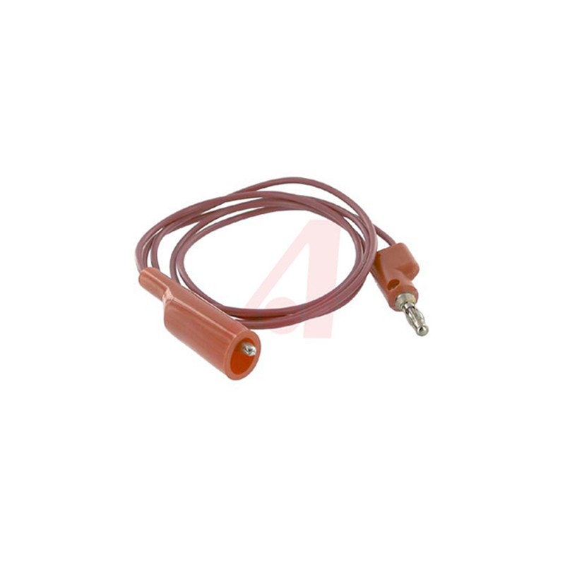 1 pcs - Mueller Electric Crocodile Clip Lead, 10A, 300V, Red, 0.9m Lead Length